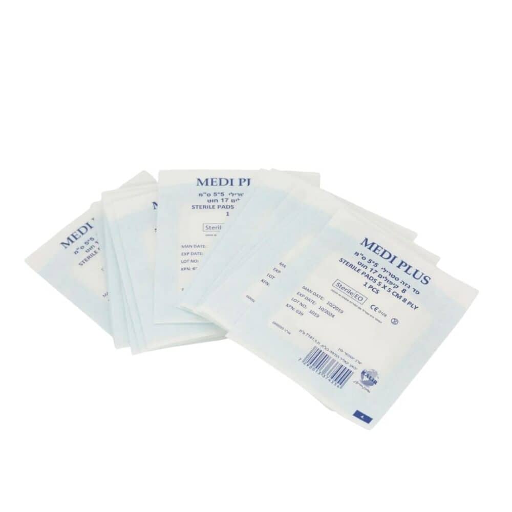 פד גזה סטרילי 5 5