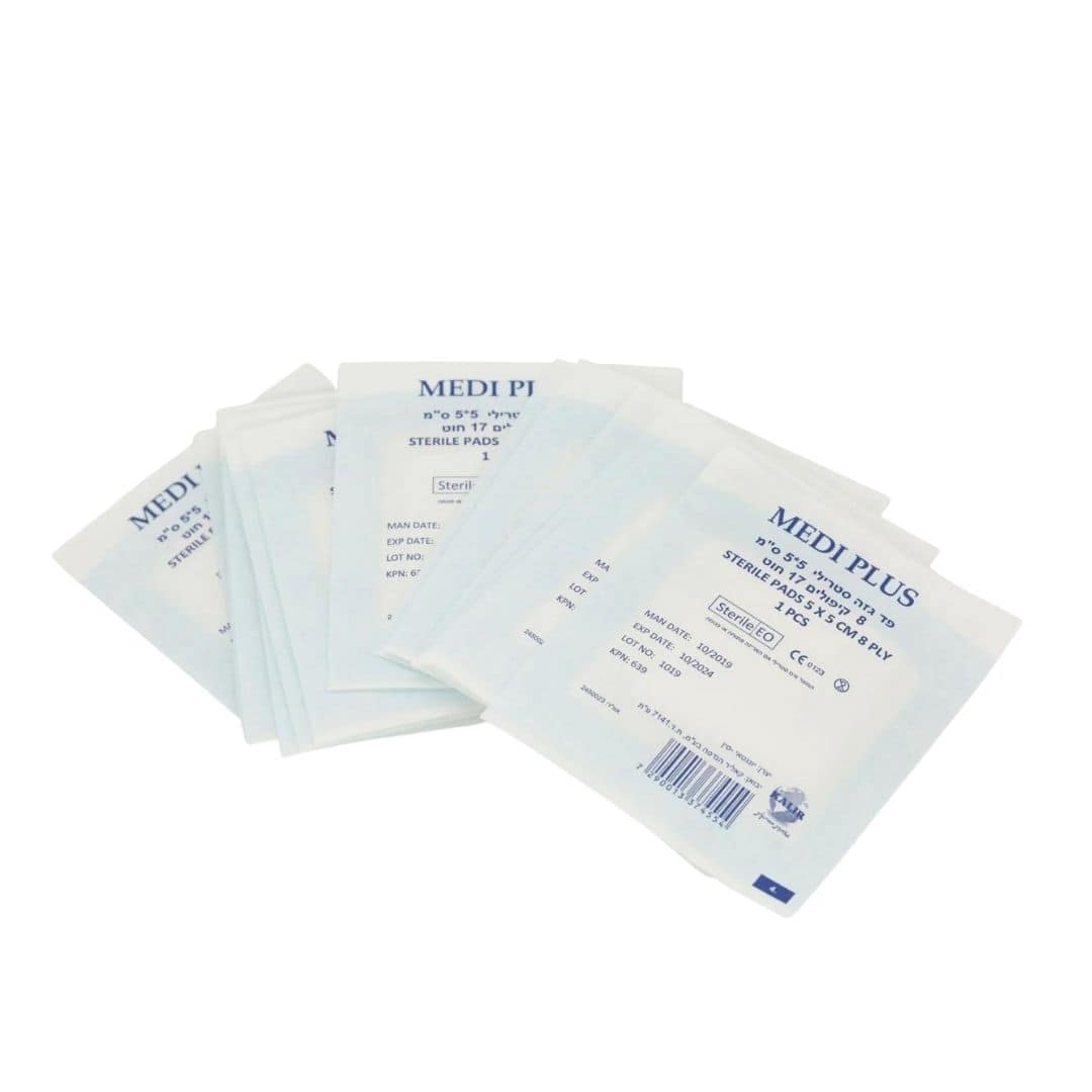 פד גזה סטרילי 5 5