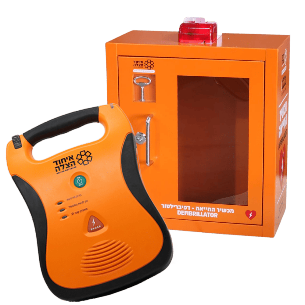 ערכה מיוחדת לחברות ווועדי בתים - דפיברילטור לייפ-ליין + ארון מותאם