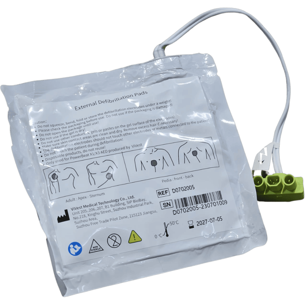 מדבקות לדפיברילטור vivest דגם x1/x3