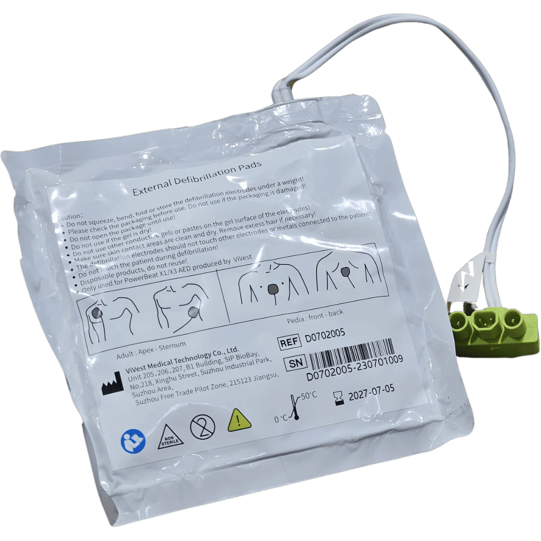 ⁦מדבקות לדפיברילטור vivest דגם x1/x3⁩ &ndash; תמונה ⁦1⁩