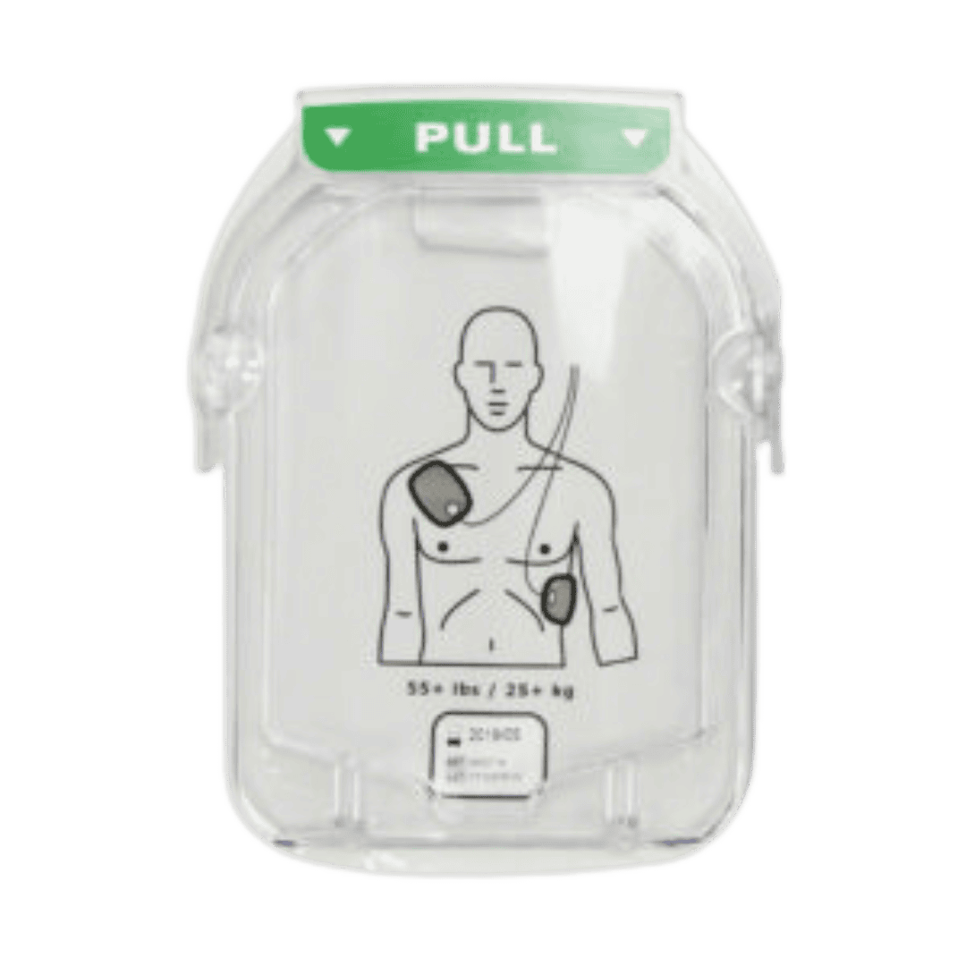 ⁦מדבקות לדפיברילטור פיליפס Philips hs1 - מבוגר⁩ &ndash; תמונה ⁦1⁩