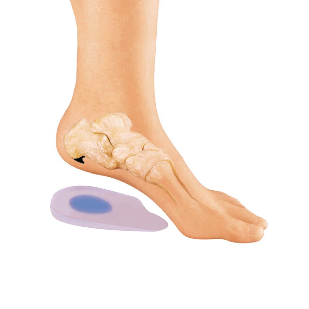 עקב סיליקון שטוח (לדורבן) עם הנקודה הכחולה - זוג כריות